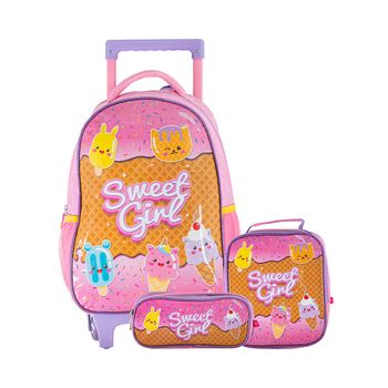 Kit-Mochila-Carrinho---Lancheira---Estojo-Rosa-Kids-Sweet-Girl-|-Seanite-Tamanho--UN---Cor--ROSA-0